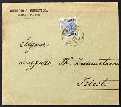 Poststück - Österr. Schiffspost 1902/ 1905: "GRAF WURMBRAND / OE. LLOYD" - Briefmarken