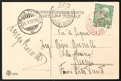 Poststück - Österr. Schiffspost 1907/ 1912: "DALMATIA / OE. LLOYD" - Briefmarken