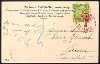 Poststück - Österr. Schiffspost 1908: "TIROL / OE. LLOYD" - Briefmarken
