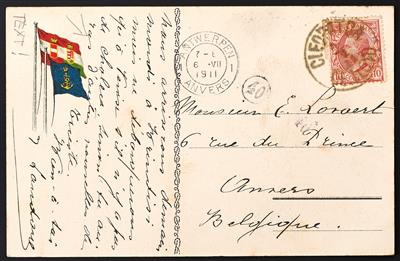 Poststück - Österr. Schiffspost 1911: "CLEOPATRA / OE. LLOYD" - Stamps