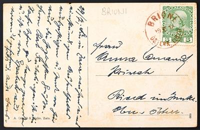 Poststück - Österr. Schiffspost 1912: "BRIONI / ÖSTERR. LLOYD / 29.7.12" - Briefmarken