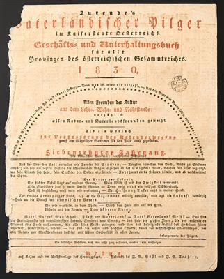 Poststück - Österr. Zeitungsstempel 1830 - Titelseite des Kalenders - Známky