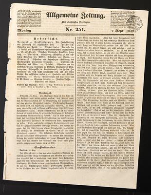 Poststück - Österr. Zeitungsstempel 1840/1841 - Zwei Allgemeine Zeitungen mit 3 Kreuzer - Známky