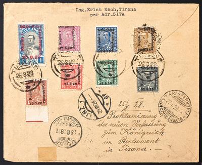 Poststück - Partie Poststücke Albanien aus ca. 1914/1937, - Stamps