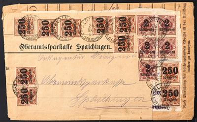 Poststück - Württemberg - Dienstm. 1917/1925 - 17 echt - Známky