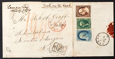 Poststück - USA 1857 - Transatlantik - Francobolli