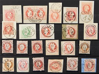 Ausgabe 1867 Briefstück/gestempelt - Partie Abstempelungen, - Stamps