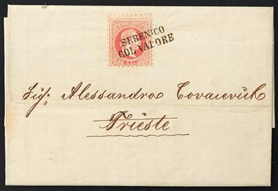 Ausgabe 1867 Poststück - 1871 "SEBENICO/COL - Briefmarken