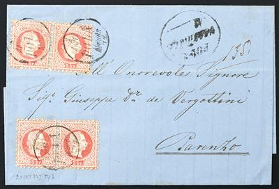 Ausgabe 1867 Poststück - 5 schöne Briefe aus Graz, - Briefmarken