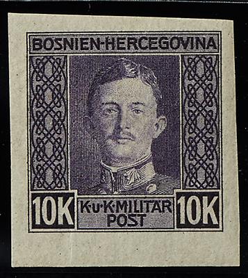 Bosnien **/* - 1917 Freimarken ungezähnt komplett, - Briefmarken