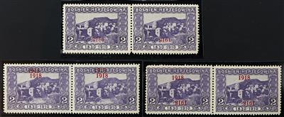 Bosnien **/* - 1918 AH-Ausgabe 2 Heller violett und 2 Heller blau, - Francobolli