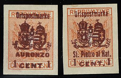 Feldpostmarken Italien (*) - 1918 Ortspostmarken 72 Werte Serie komplett, - Známky