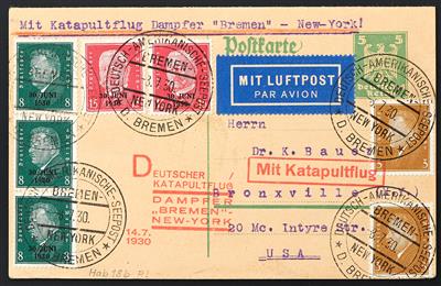 Katapult Poststück - 1929/35 9 schöne Schleuderflug-Belege (Haberer 1b,2c,18b,35b,69b,79a,96c, - Francobolli