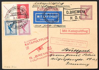 Katapult Poststück - 1930 Deutschland/USA: 7 schöne - Známky