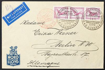Katapult Poststück - 1933/34 5 interessante Schleuderflug-Belege (Haberer 151c,146c,147b,148c, - Francobolli