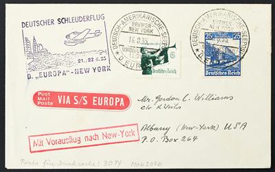Katapult Poststück - 1935 Deutschland/USA: 5 teils - Briefmarken