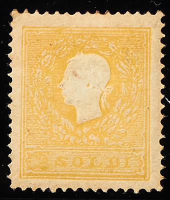 Lombardei Ausgabe 1858 ** - 2 Soldi gelb Type II, - Francobolli