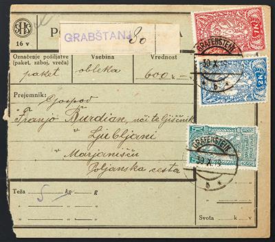 Poststück/Briefstück/gestempelt - Patie Kärnten 1918/20 Abstimmungsbereich Abstempelungssammlung, - Briefmarken