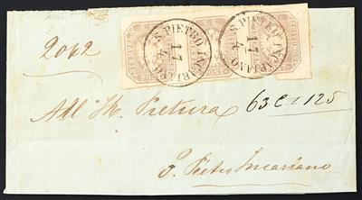 Zeitungsmarken 1863 Poststück/Briefstück/gestempelt - Kleine SpezialSammlung mit Farben, - Stamps