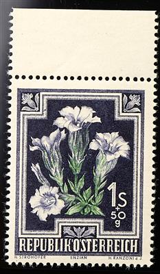 ö ** - 1948 "Weisser Enzian" seltene Abart, - Briefmarken