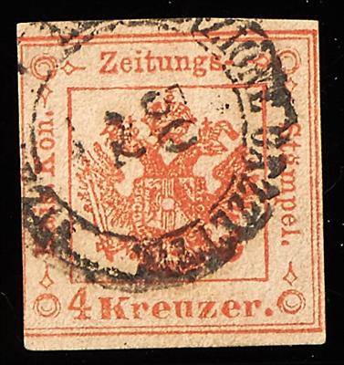 ö Zeitungsstempelm Lombardei gestempelt- 4 Kreuzer - Briefmarken