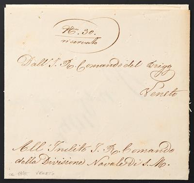 Poststück - 1845, Desinfektions - Post (disinfected mail) - Briefmarken