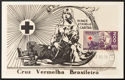 Poststück - Prämierte Ausstellungssammlung "Das Rote Kreuz auf Maximumkarten", - Stamps
