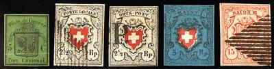 Schweiz **/*/gestempelt - 1845/1974 Sehr schöne Sammlung Schweiz mit vielen guten Ausgaben und seltenen Stücken, - Francobolli