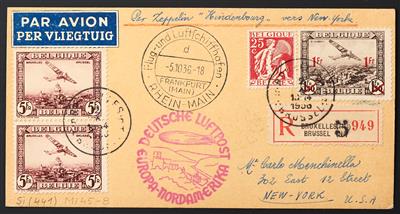 Zepp Europa - Vertragsstaaten Poststück - Belgien: 1936 LZ 129, - Briefmarken