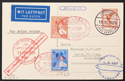 Zepp Poststück - 1929 Balkanfahrt: Zeppelin - Stamps