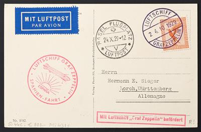 Zepp Poststück - 1929 Schweizfahrt: Karte - Stamps