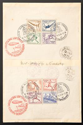 Zepp Poststück - 1936 Nordamerikafahrt: grossformatiker - Francobolli