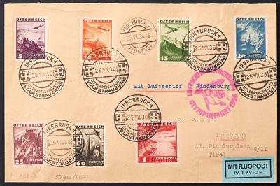 Zepp Poststück - 1936 Olympiafahrt: Brief mit Volkstrauertags- und Olympiafahrt Sonderstempeln aus Innsbruck, - Briefmarken