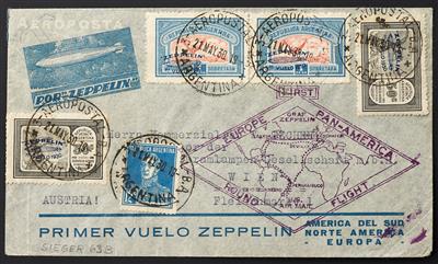 Zepp Poststück - Bolivien: 1930 Südamerikafahrt, - Francobolli