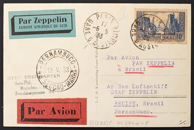 Zepp Poststück - Frankreich: 1933 2 interessante - Francobolli