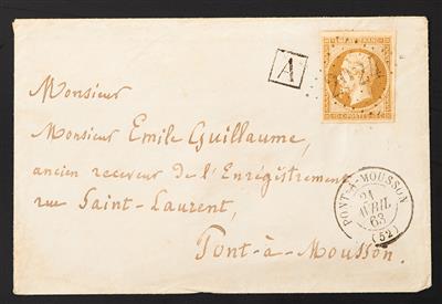 Frankreich Poststück - 1857/63 4 schöne - Stamps