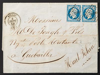 Frankreich Poststück - 1859 Freimarke - Francobolli
