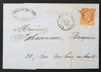 Frankreich Poststück - 1862 3 Briefe und 1 Briefstück, - Známky