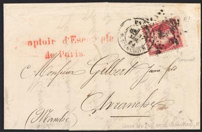 Frankreich Poststück - 1864/70 Partie von 9 schönen, - Briefmarken