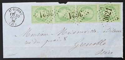 Frankreich Poststück - 1866/70 Napoleon - Briefmarken