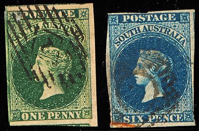 gestempelt/(*)/*/Briefstück - Partie Australische Staaten, - Stamps