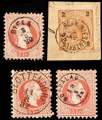 gestempelt/Briefstück/Poststück - Abstempelungs/Entwertungs - Sammlung alphabetisch nach Postorten, - Francobolli