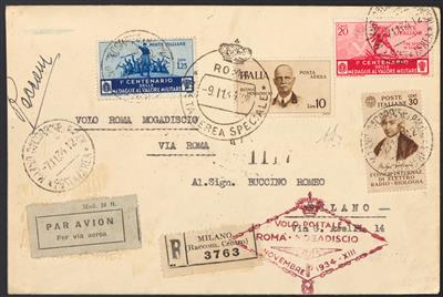 Italien Poststück - 1934 Reco-Flugpostbrief - Briefmarken