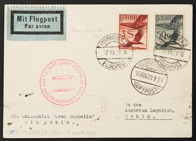 ö Zeppelinpost Poststück - 1929 Weltrundfahrt: 2 schöne - Francobolli