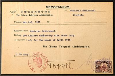 Poststück - Memorandum der Chinese Telegraph Administration - Stamps