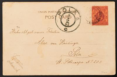 Poststück - Russisch - Japanischer Krieg (Russo - Japanese War), "SMS KAISERIN ELISABETH" - Briefmarken