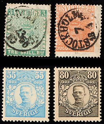 Schweden **/*/gestempelt - 1855/2007 Saubere Sammlung Schweden in 4 grossen Klemmbindern, - Stamps