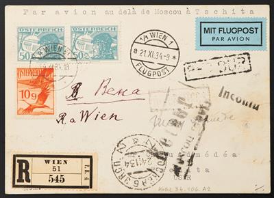 Sowjetunion Poststück - 1934 Wien-Berlin-MoskauTschita: Recokarte - Známky