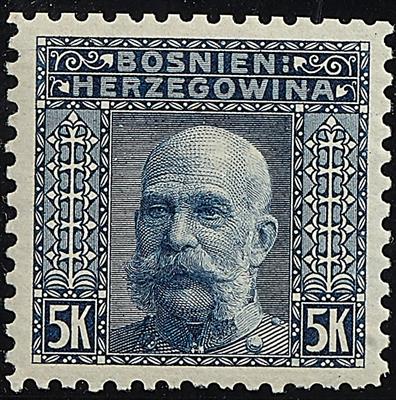 * - Bosnien kompl. Serie 1906 einheitlich gez. 9 1/4, - Briefmarken