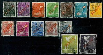 gestempelt - Berlin Nr. 21/34 (BERLIN rot), - Stamps
